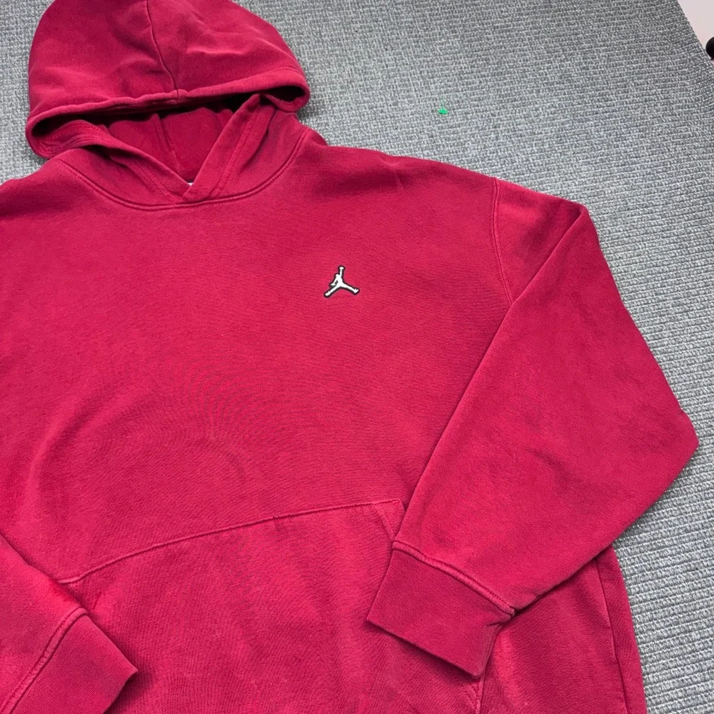 Jordan Mens Jumpman Fleece Pullover Hoodie Red XL Long Sleeve Sweatshirt